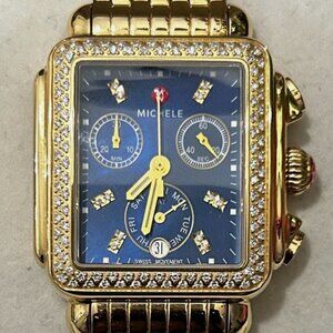 Michele Deco Diamond Bezel Chronograph Women's Watch MW06P01B0135